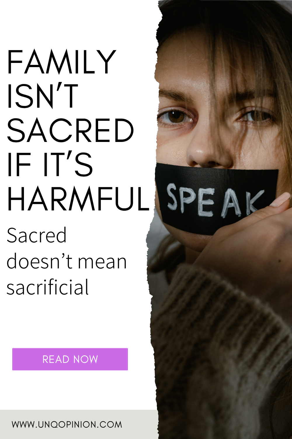 Family Isn't Sacred If It's Harmful pin design